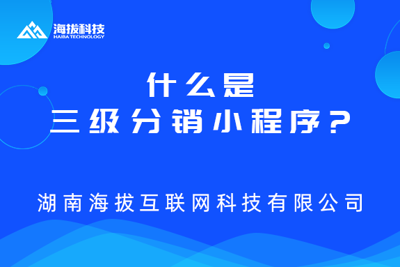 长沙小程序开发公司：什么是三级分销小程序?